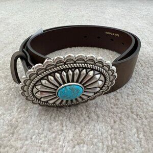 NWT Ariat Turquoise Western Buckle Belt S